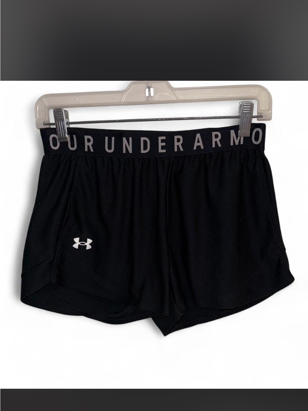Under Armour Black Athletic Shorts with Branded Waistband